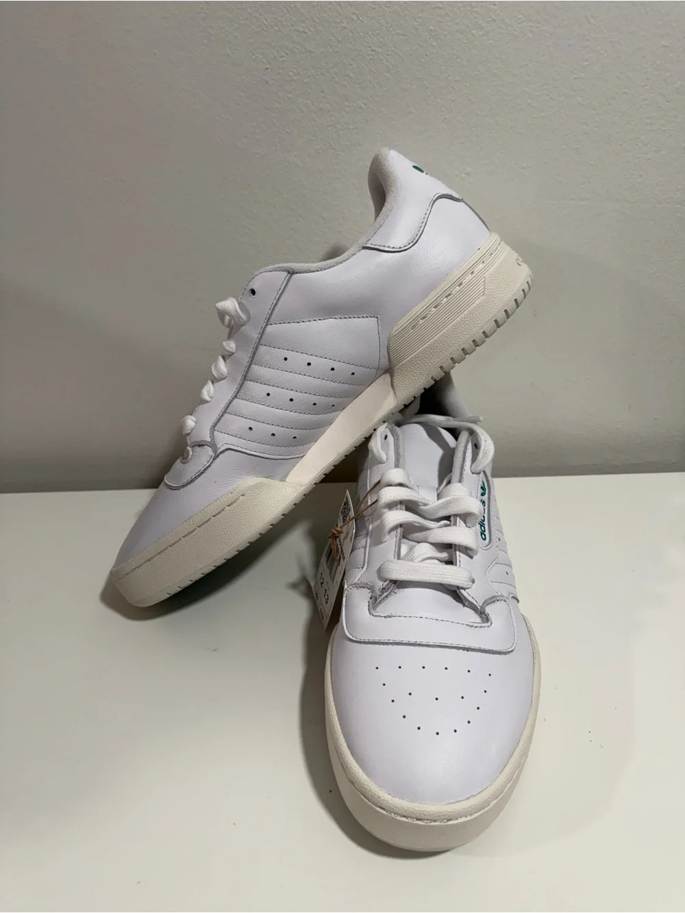 Adidas Powerphase White Leather Sneakers size 12